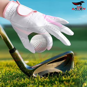 Gants de golf en maille blanche et rose, meilleure vente, légers, en cuir véritable, antidérapants, respirants, anti-humidité, gants de sport - Product Image 5