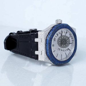 Splendid Gift Jewelry Luxury Diamond <b>Watch</b> <b>Case</b> Silver Analog Sapphire Crystal ETA Quartz Movement Leather Band 28mm 10m Water - Product Image 5