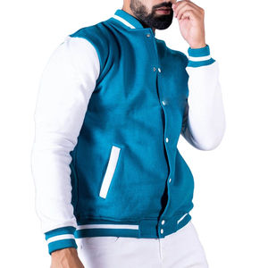 Chaqueta Varsity Ligera para Hombre con Capucha y Cuello Mandarín, Acolchada, de Lona, con Cierre, Logotipo Bordado Personalizado, Resistente al Viento, para Invierno - Product Image 6
