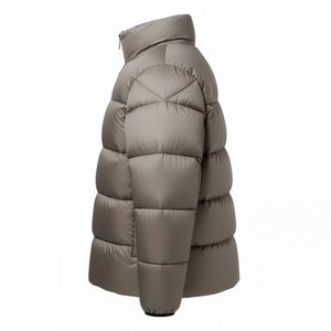 New Top Selling Custom Design Men's High Quality <b>Light</b> Brown Down <b>Puffer</b> <b>Jackets</b> Breathable Hooded Bubble <b>Jackets</b> Outwear Trendy - Product Image 2