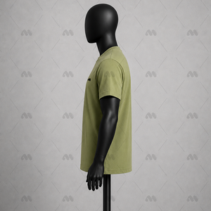 เสื้อยืดผู้ชายผ้าฝ้าย แขนสั้น แห้งเร็ว ระบายอากาศดี ทรงปกติ ยืดหยุ่น ชุดกีฬา สีพื้น ปักลายได้ตามสั่ง สวมใส่สบาย - Product Image 5