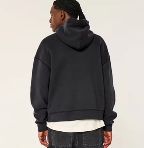 Sudadera con capucha de color liso para hombre – Sudadera informal estilo streetwear con bolsillo canguro - Product Image 2