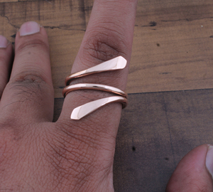 Anillo de Plata de Ley 925 Chapado en Oro Rosa, Anillo de Dedo Minimalista Simple para Mujer, Joyería al por Mayor - Product Image 2