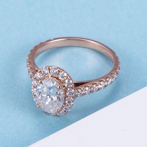 Anillo de Moda Elegante con Corte Ovalado de Diamante Moissanite, Banda Completa de Eternidad para Regalo de Boda, Compromiso, Aniversario o Fiesta para Ella - Product Image 2