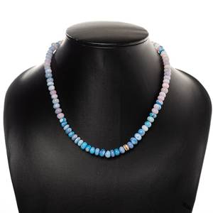 Natural Multi Color Opal Smooth Rondelle Gemstone Necklace 7-8mm <b>Choker</b> Jewelry For Women Wholesale Bulk Supplier Chunky Jewelry - Product Image 6