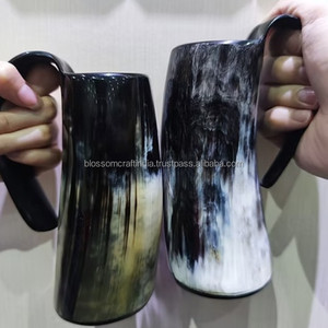 Handmade Cow Horn <b>Mug</b> Premium Ox Buffalo Horn Drinking Cup Rustic Durable Eco Friendly Unique Gift - Product Image 2