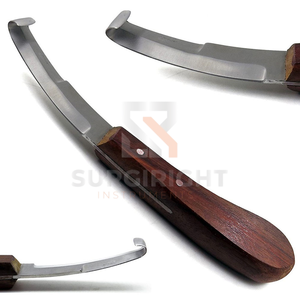Cuchillo de Herrador Manual de Doble Filo de Acero Inoxidable para Caballos, Cuchilla de Recorte para Mano Izquierda o Derecha, Reutilizable, Quirúrgico Veterinario MOL CE - Product Image 5