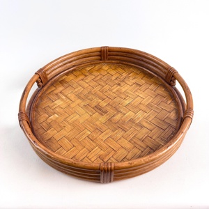 Ensemble de plateaux en rotin tressé à la main, offre promotionnelle, conteneur de rangement en fibre écologique, plateaux organisateurs naturels - Product Image 6