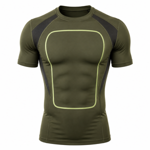 Custom <b>Men's</b> <b>Compression</b> T <b>Shirt</b> Quick Dry Breathable Gym Base Layer Athletic Fitness Running Sports Training Slim Fit Canvas - Product Image 1