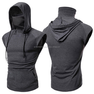 Débardeur Ninja sans manches pour homme avec logo personnalisé, style Hip Hop, avec masque intégré, pour la gym, vente en gros - Product Image 2
