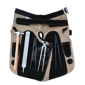 Kit de Herramientas de Herrador para Herradurado: Martillo de Alta Resistencia, Extractor de Clavos de Pezuña, Lima de Raspado, Herramienta de Extracción de Clavos Tipo Jacaré, Delantal de Cuero - Product Image 1