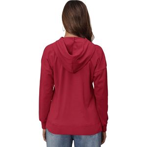 Sudadera de fitness de invierno personalizada de felpa sólida con cremallera de 1/4 y cuello alto, tipo crop, de poliéster y elastano, para mujer - Product Image 2