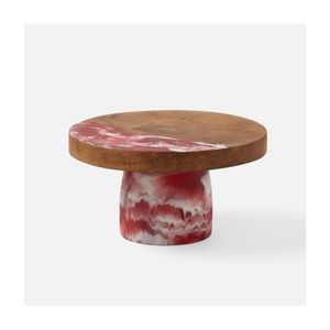 Base Redonda de Madera y Resina para Pastel, Plato para Postres Hecho a Mano, Forma Circular para Decoración de Mesa - Product Image 2