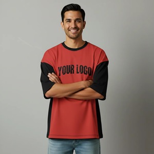2026 Top Trendy Heavy <b>Weight</b> Eco-Friendly Hip Hop Style Custom logo <b>Blank</b> 100% Cotton Anti-Wrinkle Breathable T-shirt for men - Product Image 4