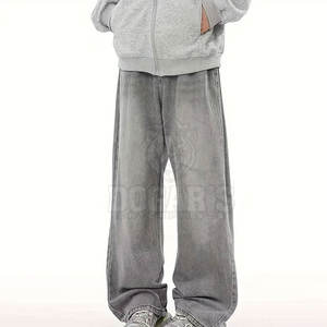 กางเกงยีนส์ทรงหลวมผู้ชายทรงหลวมสไตล์สตรีทแฟชั่นลำลองสบาย ๆ ทันสมัยทุกวัน - Product Image 6