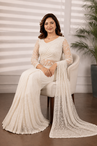 Sari de Seda Suave de Diseño Indio para Mujer, Marca Vexotrend, con Hermoso Diseño Patola, Estilo Tradicional para Bodas, Fiestas y Diwali - Product Image 4