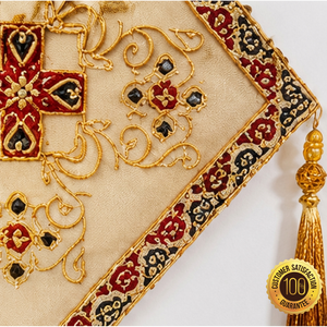 Vestimenta Litúrgica Personalizable con Diseño de Cruz Roja y Laurel, Bordada a Mano en Oro para Sacerdotes Ortodoxos - Product Image 4