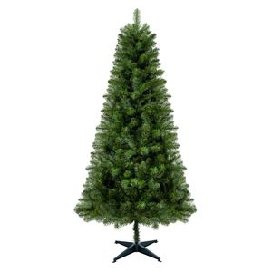 Árbol de Navidad Artificial Clásico Verde de 1.8 m sin Luces con 490 Puntas de PVC y Soporte de Plástico de 4 Patas para Decoraciones Navideñas - Product Image 2