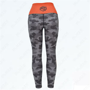 กางเกงโยคะเอวยางยืดกางเกงโยคะมีสายรัดเอวยืดหยุ่นวัสดุสแปนเด็กซ์/ ไนลอนสวมใส่สบายสุดๆมีความยืดหยุ่นสูง - Product Image 2