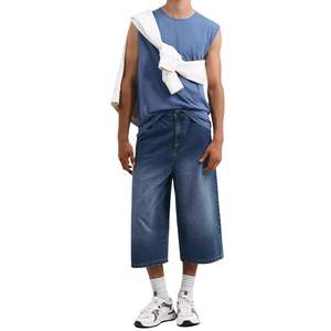 Camiseta sin Mangas Personalizada al por Mayor para Hombre, 100% Algodón, con Logotipo Bordado, Chaleco Deportivo para Fitness, Camiseta Interior Estampada - Product Image 3