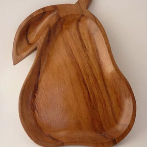 Plateau de service décoratif en bois biodégradable de qualité alimentaire, jetable, style Japandi irrégulier, pour fête, thé, fruits - Product Image 5