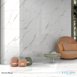 Azulejos con Aspecto de Mármol de 600x1200, Satvario Mirage Blanco, Azulejos de Porcelana Brillante con Aspecto de Roca Pulida para Pisos y Paredes - Product Image 5