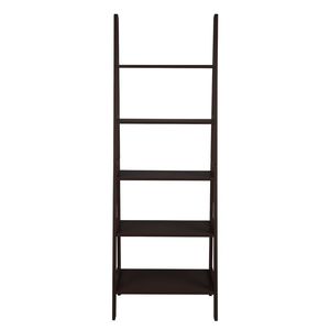 Scaffale a 5 livelli multifunzionale moderno in legno per piante, fiori e libri, espositore per casa e ufficio, scaffale a parete a gradino inclinato - Product Image 1