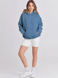 Sweat à capuche zippé personnalisé pour femme, respirant, avec design frontal, 100 % coton, style streetwear, coupe oversize - Product Image 4