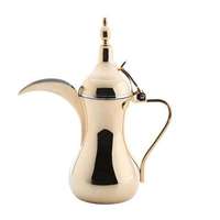 Elegante Edelstahl-Messing Arabische Dallah Teekanne Lebensmittelecht Hitzebeständig Wohnzimmer-Dekoration Tisch-Styling Kaffeekanne