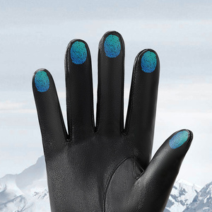 Gants d'hiver en cuir pour vélo, longueur poignet, thermiques, non doublés, style décontracté, compatibles écran tactile, pour le sport, les fêtes et l'usage quotidien - Product Image 2