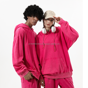 Sweat-shirt à capuche lourd lavé, vintage, pour homme, en molleton français lourd, sweats à capuche et sweat-shirts lavés pour homme - Product Image 3