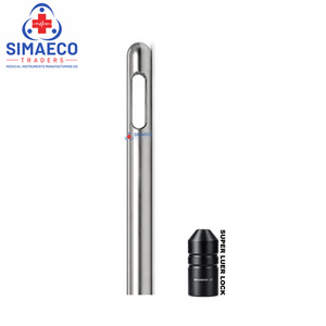 Cánula de Liposucción de Punta Redonda Estilo Cobra con Mango Super Luer Lock, Instrumento de Cirugía Plástica de Acero Inoxidable para Transferencia de Grasa, CE - Product Image 2