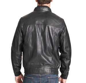 Classic Biker Style Genuine Leather Jackets Durable Sophisticated Breathable Coated Cow Skin Bomber Comfortable Jacket <b>Men</b> - Product Image 2