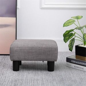 Poggiapiedi Moderno e Confortevole in Plastica e Tessuto per Soggiorno, Camera da Letto, Cucina, Hotel - Product Image 4