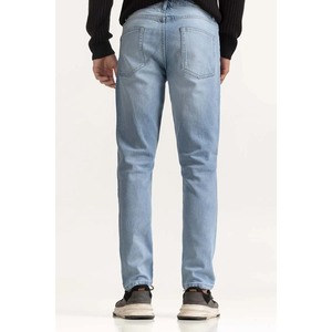 Jeans en denim respirant authentiques pour hommes avec étiquettes personnalisées et motifs de lavage uniques, toutes saisons - Product Image 6