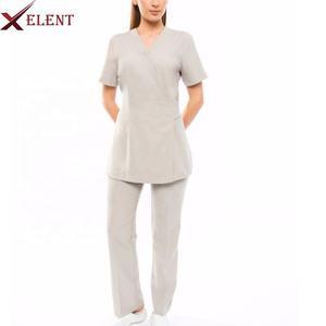 Uniforme de salon de beauté Spa élégant respirant norvégien imprimé avec logo personnalisé pour les uniformes de Spa - Product Image 2