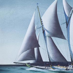 Paire de tableaux de yachts imprimés sur toile, art mural nautique, paysage marin, bateau à voile, pour la décoration intérieure, 89,15Lx3,3Wx59,7H cm - Product Image 4