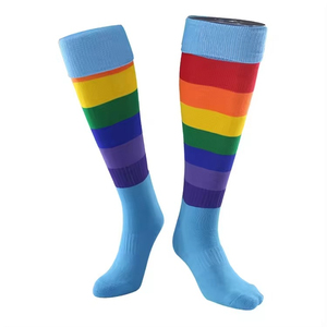 Calcetines de compresión hasta la rodilla para hombre con logotipo personalizado, calcetines sólidos para equitación, calcetines deportivos con OEM ODM - Product Image 1