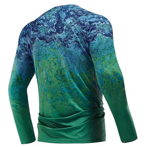 Fournisseur de T-shirts de pêche pour hommes avec logo personnalisé OEM, UPF 50, en coton léger, respirant, à séchage rapide, anti-UV, pour le sport de plein air et la pêche. - Product Image 5