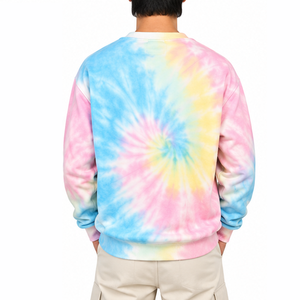 Sweat-shirt Tie-Dye Coupe Décontractée Épaules Tombantes 100 % Coton Vente Directe Usine Printemps Athleisure Automne Export Loisirs Simple et Pratique - Product Image 3