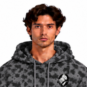 Sweat-shirt à capuche oversize en molleton marron chocolat à imprimé léopard, avec poche kangourou et cordon de serrage, style streetwear décontracté - Product Image 3