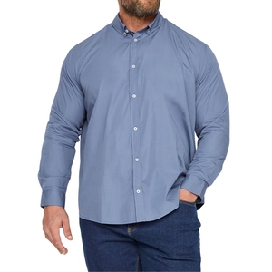 Camisa Formal de Franela Tejida Vintage para Hombre, Manga Larga, Oversize, de Algodón, con Botones, Tejido Suave y Transpirable para Uso Diario - Product Image 1