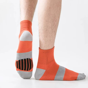 Ankle <b>Socks</b> Men Women Cotton Breathable Knitted Sport Low Cut Crew <b>Socks</b> Green Gray Orange Summer Casual Wear 5 Pairs - Product Image 4