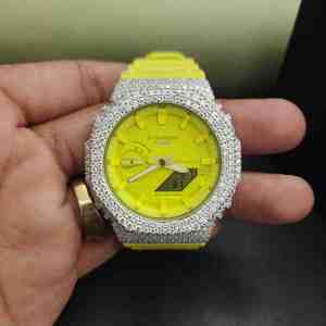 Montre élégante en acier inoxydable avec demi-diamants, collection premium, mouvement japonais à quartz de luxe - Product Image 5