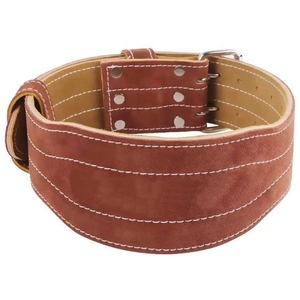 Unisex 4" Wide Back Support Gym <b>Belt</b> 10mm Suede Leather Double Prong <b>Powerlifting</b> <b>Belt</b> Custom Logo Weightlifting Fitness Safety - Product Image 1