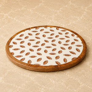 Designer Wooden <b>Display</b> Tray Featuring Geometric Inlay Pattern Durable Construction for Modern <b>Table</b> Presentation - Product Image 5