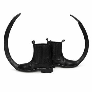 Botas de Cuero Hechas a Mano con Punta Rizada Estilo Medieval, Botas Negras de Vikingo, Elfo, Duende, Bruja, para Disfraces de Fantasía, Renacimiento, Halloween, Cosplay - Product Image 1