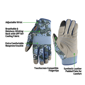Good Quality Unisex Gardening <b>Glove</b> Touchscreen Fingertips Breathable <b>Moisture</b> Wicking Safety Garden <b>Glove</b> With Adjustable Wrist - Product Image 2