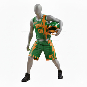 Tenue de basketball pour homme au design unique, manches courtes, respirante, antibactérienne, séchage rapide, vêtements de sport de haute qualité - Product Image 4