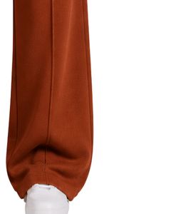 Women Rust Brown Wide Leg Sweatpants High Waist Loose Fit Casual <b>Fleece</b> <b>Jogger</b> Lounge Pants Streetwear Wear - Product Image 4